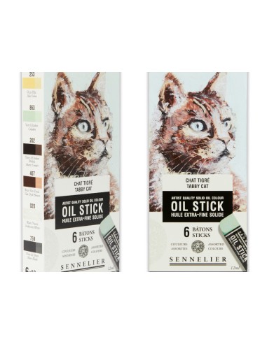 Caja 6 Oil Stick Gato atigrado