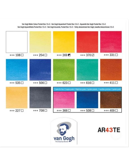 Pocket Box Acuarelas 12+3 Van Gogh
