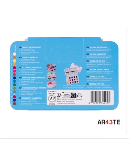 Pocket Box Acuarelas 12+3 Van Gogh