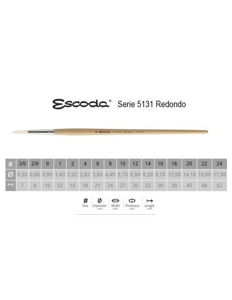 Escoda 5131 Cerda Blanca