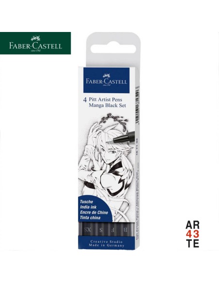 4 Pitt Manga Black Set