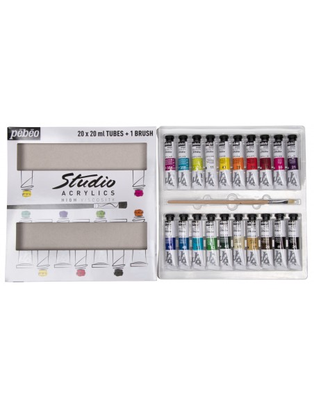Estuche Studio Acrylics 20x20ml