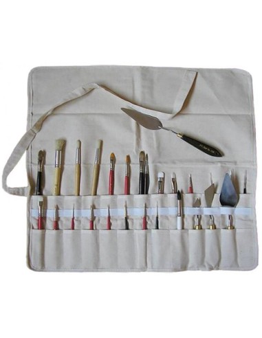Portapinceles algodón crudo 58x47cm