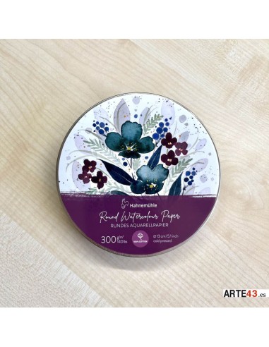 Papel de acuarela redondo