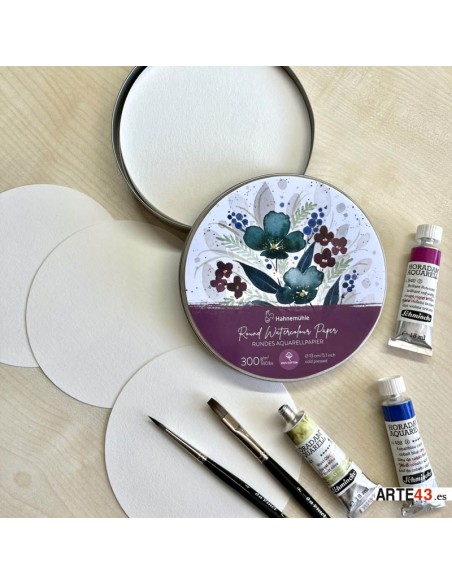 Papel de acuarela redondo