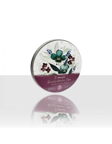 Papel de acuarela redondo