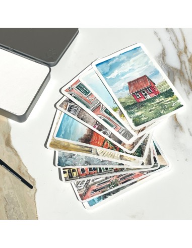 Watercolour postcards
