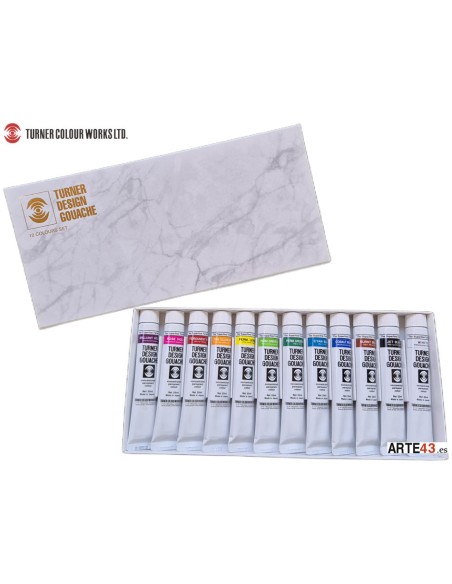 Turner Design Gouache 12 colours set