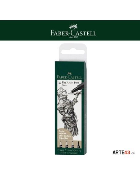 4 Pitt Artist Pens Black