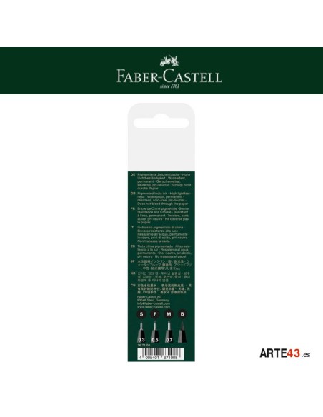 4 Pitt Artist Pens Black