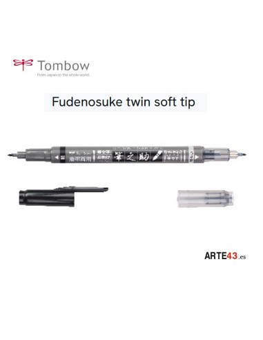 Fudenosuke twin soft tip brush pen.