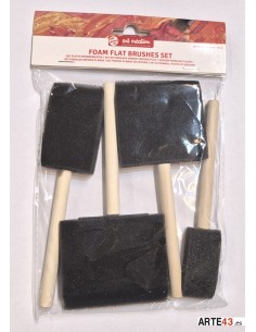 Pincel Foam plano set 4 unid