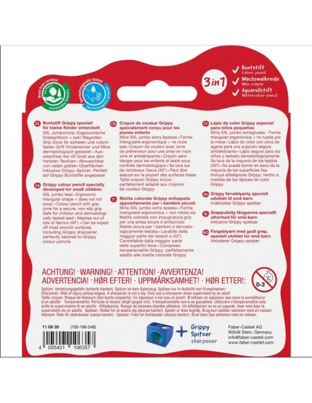 Lapiz de color Grippy con Sacapuntas