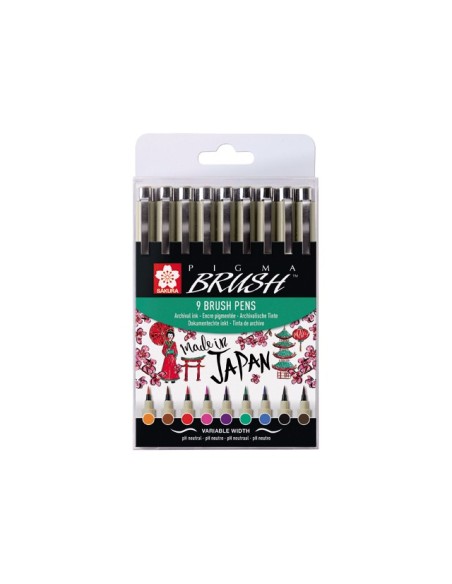 Pigma Brush set 9