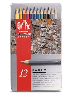 Pablo, lápices de colores de caran d´ache