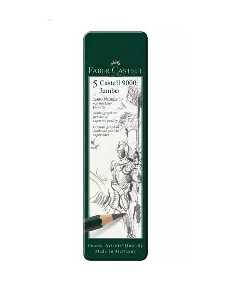 Estuche 5 Lápices Castell 9000 Jumbo