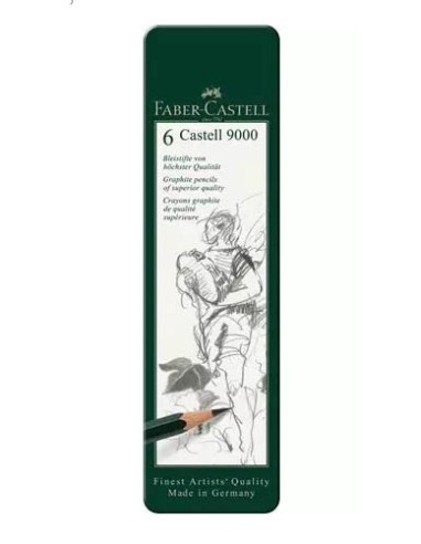 Estuche 6 lápices Castell 9000