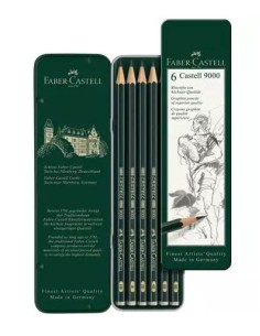 Estuche 6 lápices Castell 9000 2