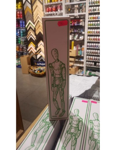 Maniquí Masculino articulado de madera. 30cm altura.