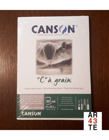 Canon "c" à grain Papel de dibujo gris