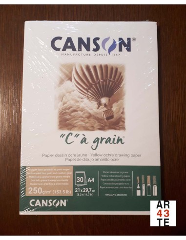 Canson "c" à grain Papel de dibujo amarillo ocre