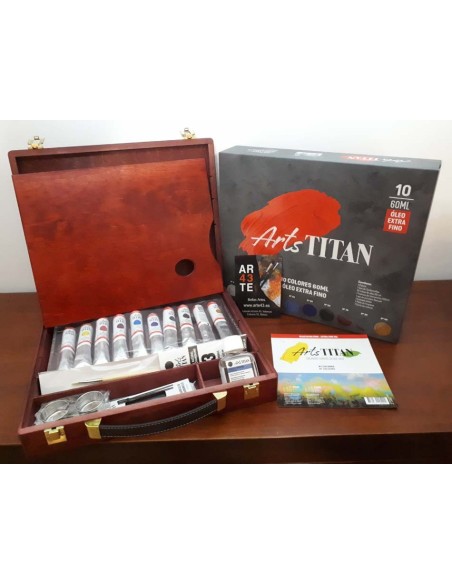 Maletín óleo extrafino Titan 10colores 60ml