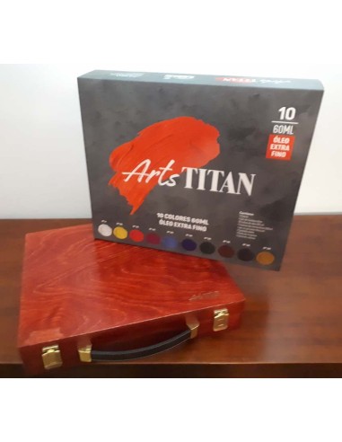 Maletín óleo extrafino Titan 10colores 60ml