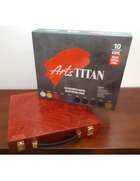 Maletín óleo extrafino Titan 10colores 60ml