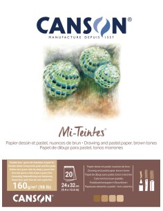 Bloc Canson Mi-Teintes tonos marrones