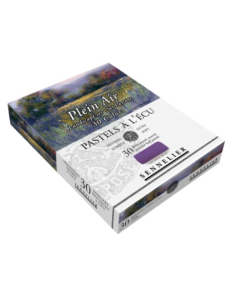 Caja cartón 30 1/2 pasteles "a l´ecu" "paisaje"