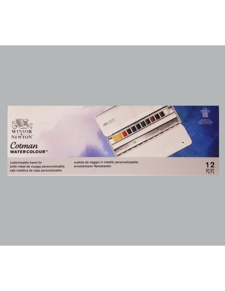 Cotman Watercolour, caja metálica de viaje personalizable.