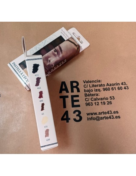 Patel à l´écu. 6 Medios pasteles. Tono piel oscura