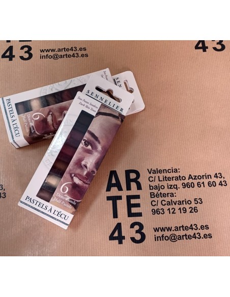 Patel à l´écu. 6 Medios pasteles. Tono piel oscura