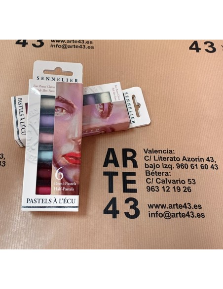 Patel à l´écu. 6 Medios pasteles. Tono piel clara