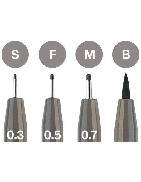 4 Pitt Artists pens. Warm Grey IV