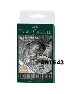 8 Pitt Artist Pens. Black and grey 2