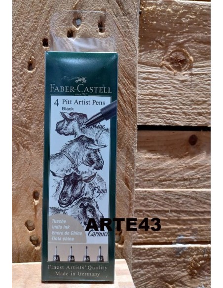 4 PITT ARTIST PENS. BLACK. CALIBRADOS