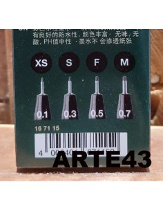 4 PITT ARTIST PENS. BLACK. CALIBRADOS 2