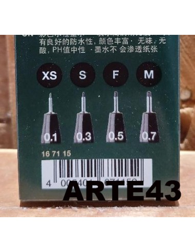 4 PITT ARTIST PENS. BLACK. CALIBRADOS