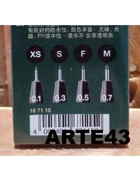 4 PITT ARTIST PENS. BLACK. CALIBRADOS