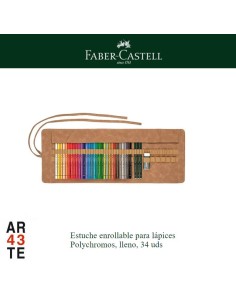 Estuche enrollable para lápices polycromos, lleno, 34 unid. 2