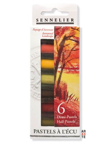 Pastel a l´ecu (6 medios pasteles Paisaje otoñal)