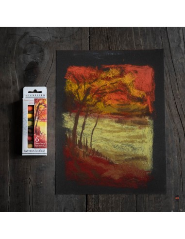 Pastel a l´ecu (6 medios pasteles Paisaje otoñal)